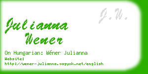 julianna wener business card