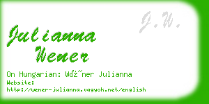 julianna wener business card